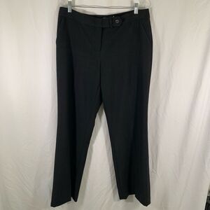 Calvin Klein Dress Pants Women's 12 Black Zip High Rise Pockets Office Work